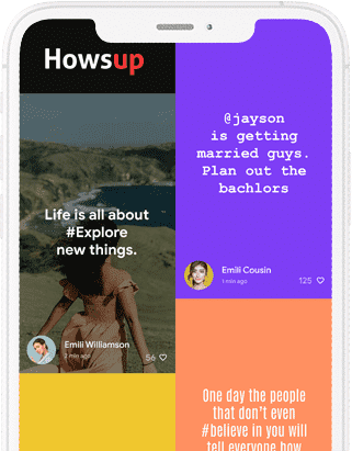 Howsup - Social sharing App, Post Sharing App, Video sharing app at all solutions project works