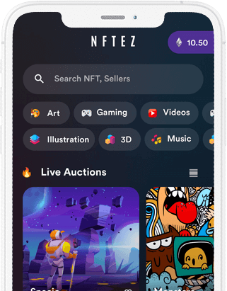 NFTez - NFT Buying Selling Marketplace App at all solutions project works