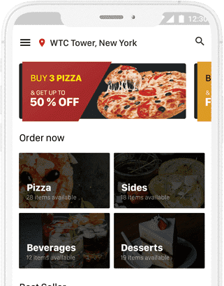 Pizzamenia - Online Pizza Ordering App, Food App at all solutions project works