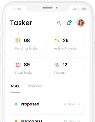 Tasker - Task Management App, Task Organiser App, Task manager App at all solutions project works