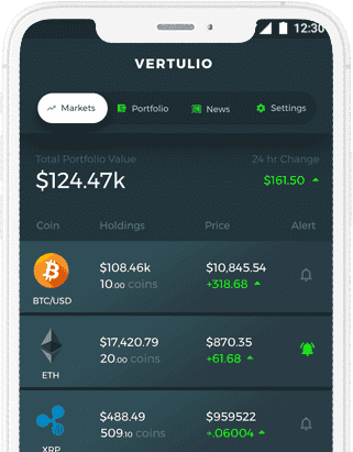 Vertulio - Cryptocurrency app, Wallet & NFT Tracker App at all solutions project works